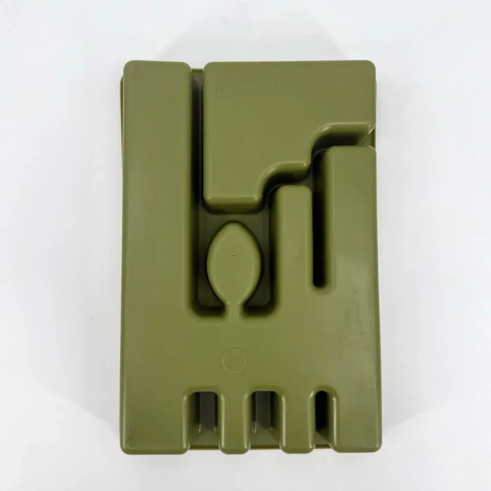 Rubbermaid Silverware Flatware Utensil Holder Tray 2921 Avocado Green